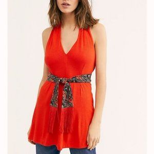 Free People Ribbed Wrap Halter Top